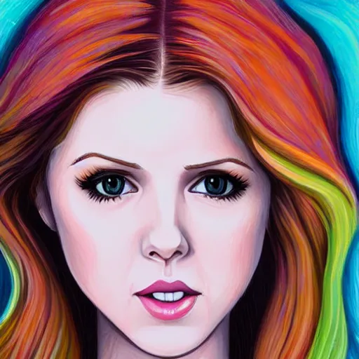 Image similar to anna kendrick in the style of jeremiah ketner