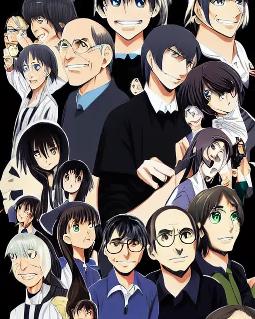 Image similar to steve jobs the official anime, manga, intricate, aesthetic