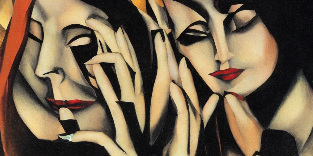 Image similar to lord of the rings close up of the ring style of tamara de lempicka