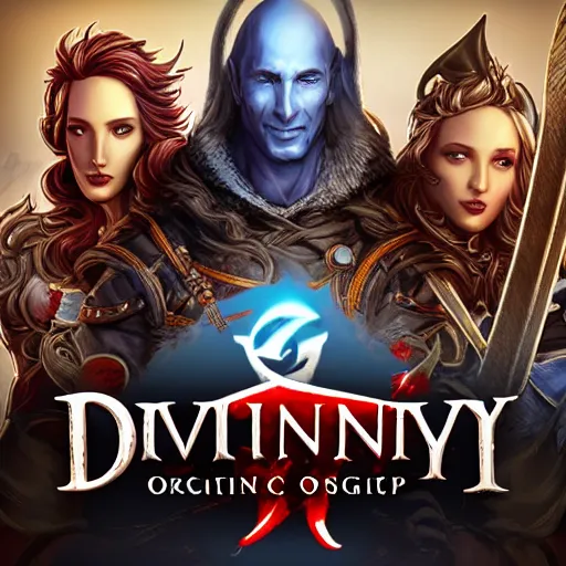 Image similar to divinity original sin 2, div os 2, div 2, group chat icon, 8 k high quality digital art icon art