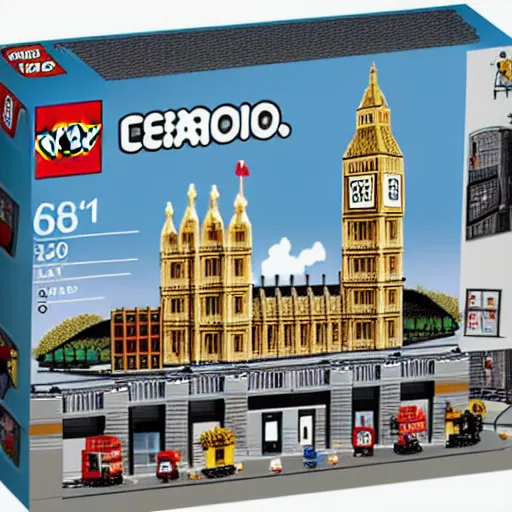 Prompt: London in the style of Lego