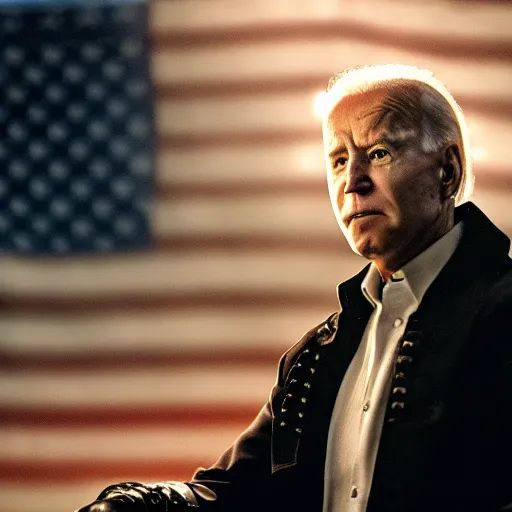 Image similar to joe biden as a pirate captain, film still, cinematic lighting