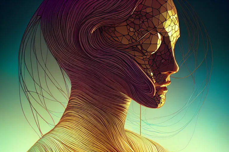 Image similar to ai art is souless, phantom, dreary, dramatic, fluid, golden ratio, artstation, moebius + loish, hd,