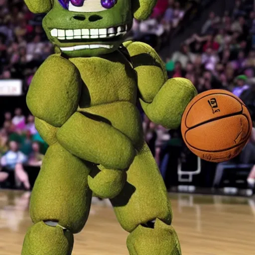 Image similar to springtrap playing in the nba