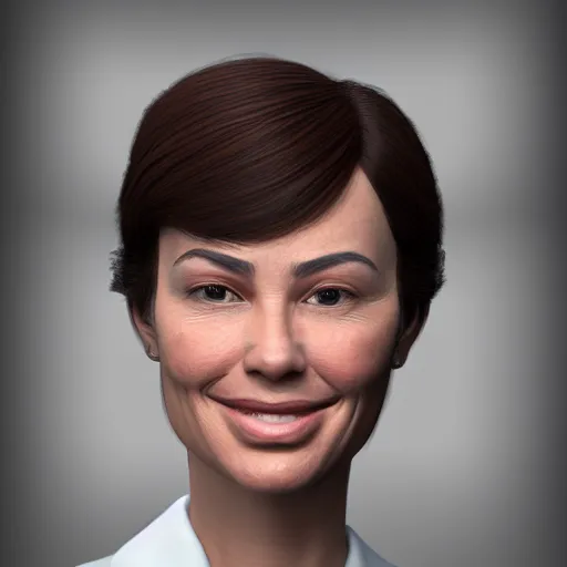 Image similar to naomi betterman corporate portrait, professional profile picture, hyperreal lifelike detailed uncanny valley realism