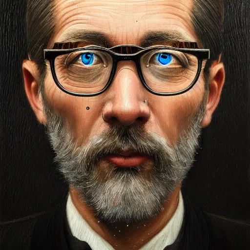 Prompt: highly detailed intricate masterpiece portrait painting of a scientist, sharp focus, award - winning, trending on artstation.