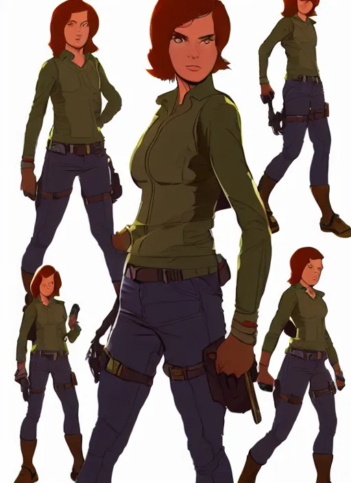 Image similar to the female protagonist, animation character design by jack kirby, action - adventure, sharp detail, artstation trending, conceptart. com