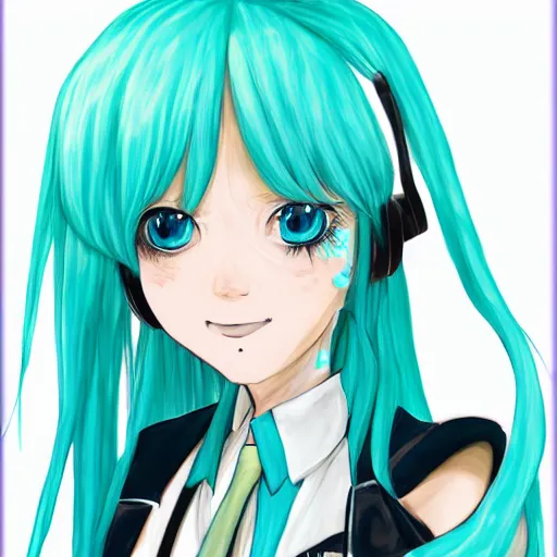 Image similar to Hatsune Miku by Babs Tarr