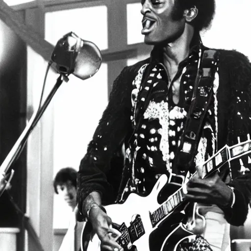 Image similar to a still of chuck berry in back to the future ( 1 9 8 5 )