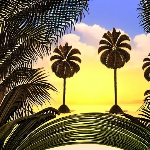 Image similar to Realistic Court of Deborah under palm tree, cinematic, establishing shot, extremely high detail, shining, photo realistic, cinematic lighting, intricate line drawings, 8k resolution