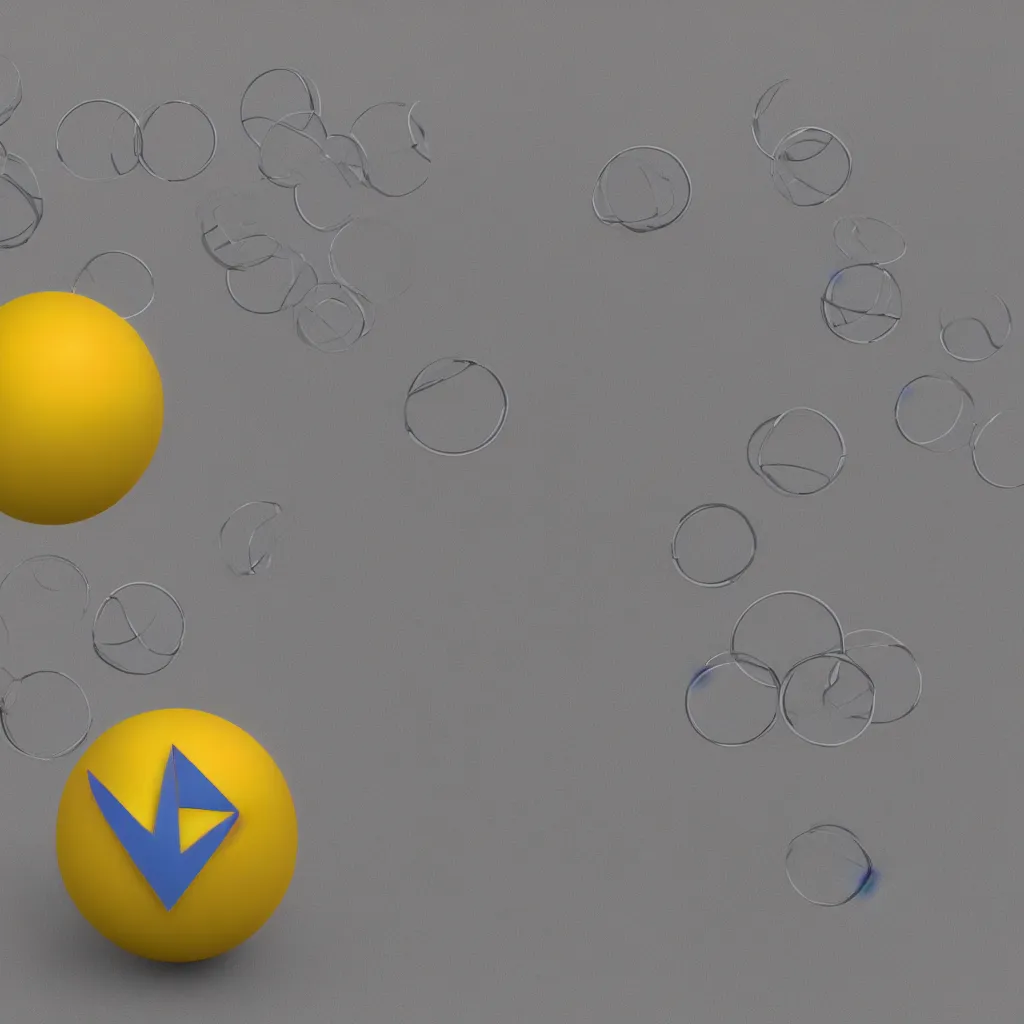 Image similar to multiverse rubber ball with ethereum logo. 3 d render, houdini 3 d, octane 3 d, zbrush, maya, cinema 4 d, blender