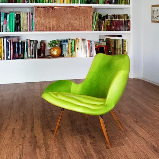 Image similar to an avocado as an arm chair