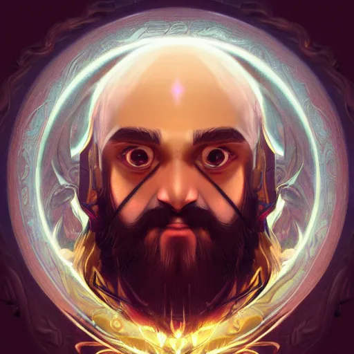 Image similar to bard fantasy, symmetrical beautiful, portrait, trending on artstation