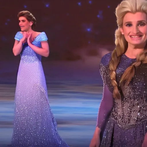 Image similar to A still of Idina Menzel as Elsa