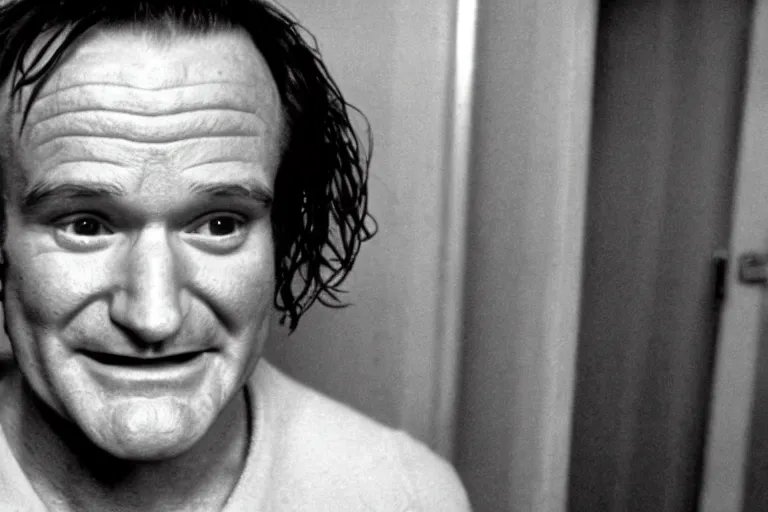 Prompt: Robin Williams as Jack Torrance in The Shining 1980