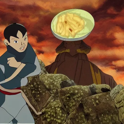 Prompt: a meatbender in an episode of avatar the last airbender