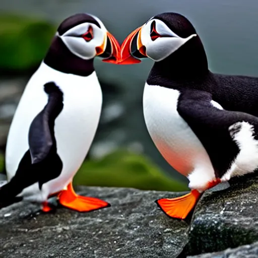 Image similar to puffin and penguin