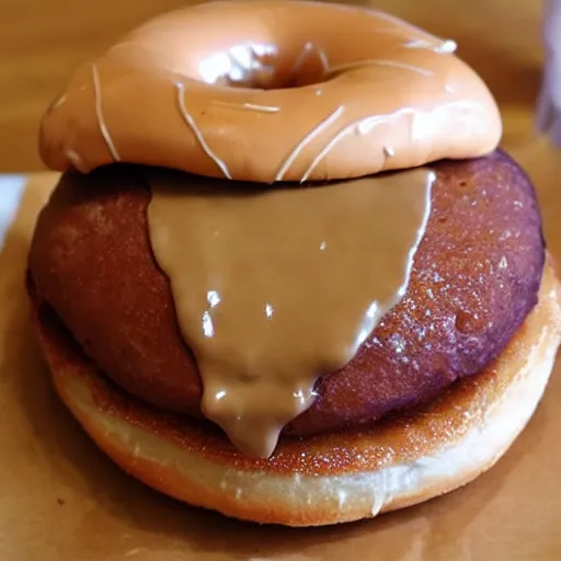 Image similar to doughnut burger
