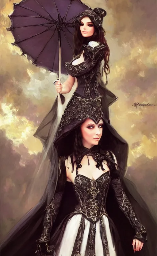 Prompt: Alchemy Imperial Princess knight gothic girl. By Konstantin Razumov, highly detailded