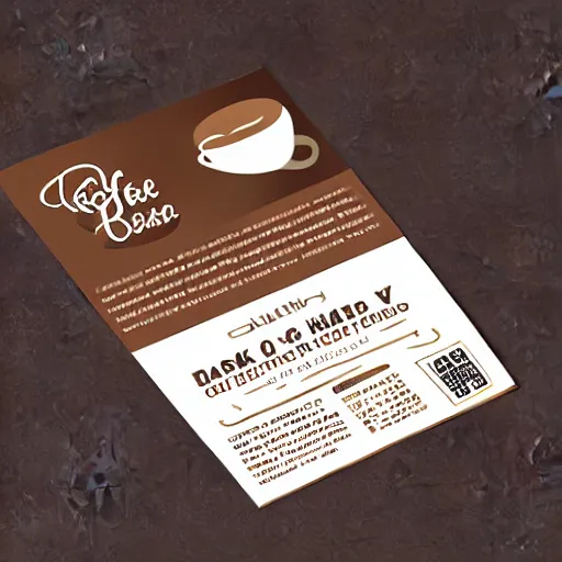 Image similar to square shaped flyer design for a coffee bean company, layout design, dark brown and beige colour palette, template layout