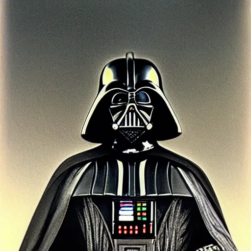 Image similar to giger, darth vader