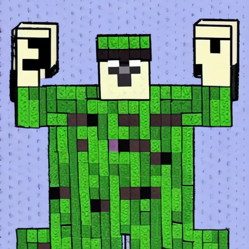 Pixel art of a creeper face from minecraft