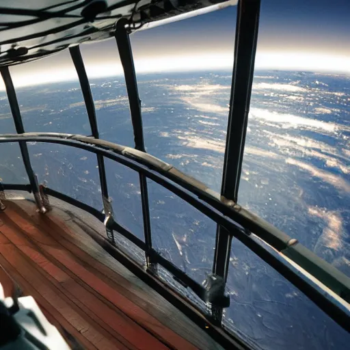 Image similar to cable railing on decks in space, blog photo