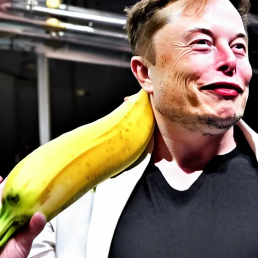 Prompt: elon musk eating banana