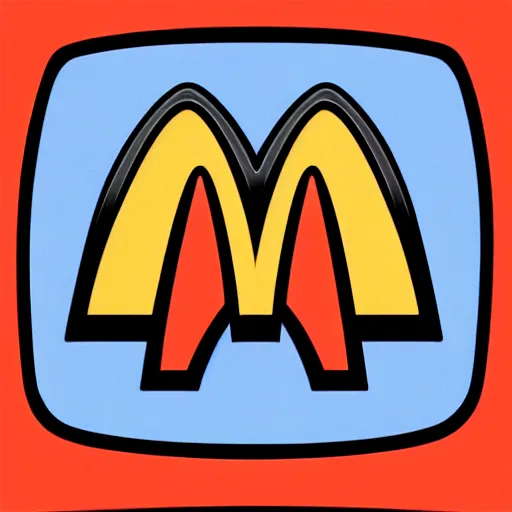 Image similar to eyebrows in the shape of the McDonalds logo, photorealistic, detailed