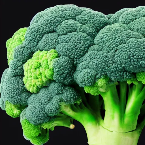 Image similar to the fusion between a broccoli and a sheep, broccoli sheep