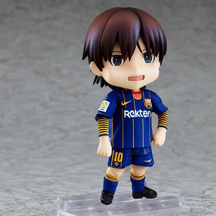 Prompt: lionel messi, an anime nendoroid of lionel messi, figurine, detailed product photo