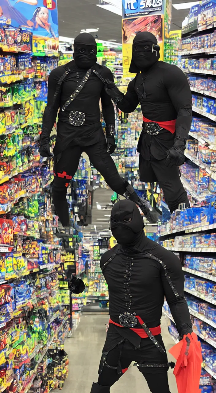 Image similar to cyborg ninja in walmart