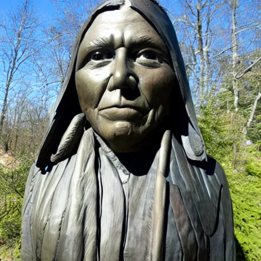 Image similar to metal sculpture of chief seattle