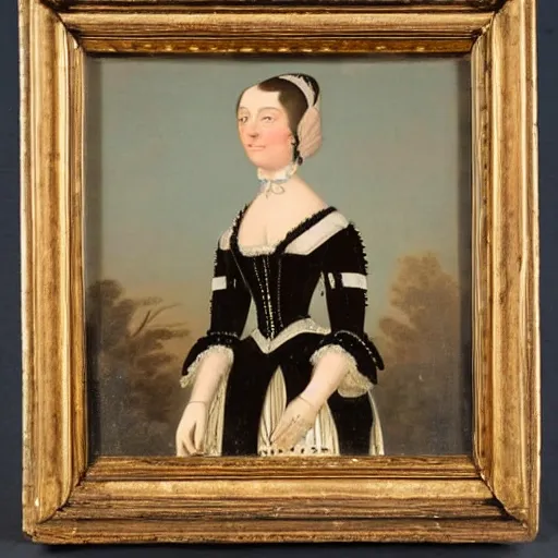 Image similar to a high quality and detailed 1840s painting of a German princess