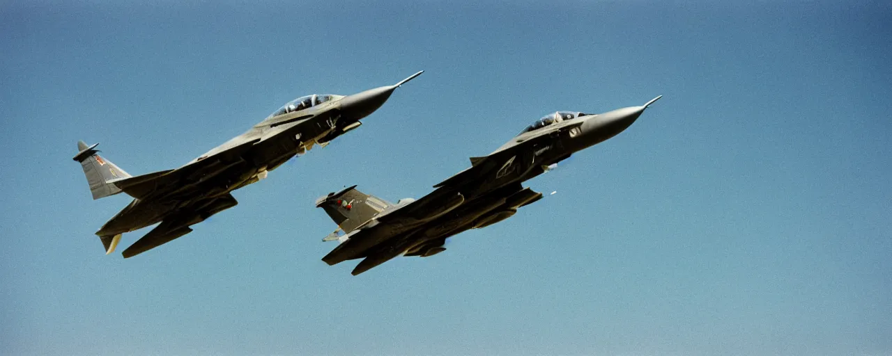 Image similar to a fighter jet built out of spaghetti, flying over the ocean, canon 5 0 mm, cinematic lighting, photography, retro, film, kodachrome