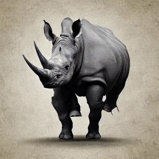 Image similar to rhinoceros playing badminton, photorealistic