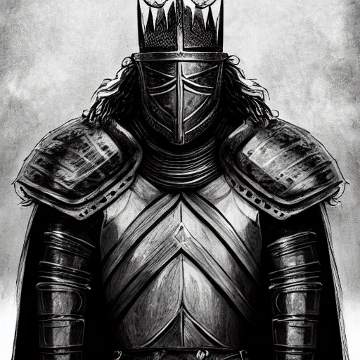 Prompt: the knight king from game of thrones, art station