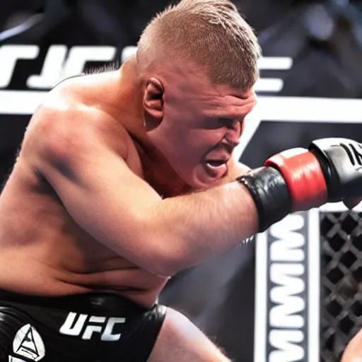 Prompt: sloth from the goonies in a ufc match