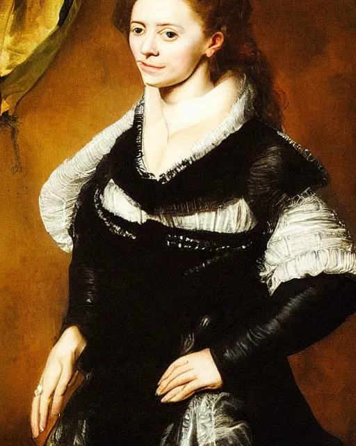 Image similar to portrait pf young beautiful woman by Rubens