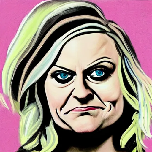 Prompt: angry amy poehler, picasso, hyperrealistic
