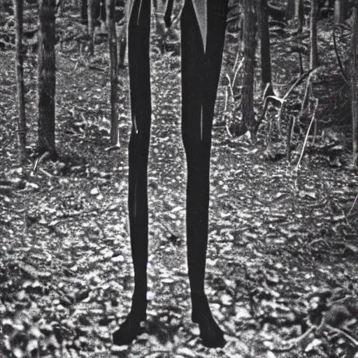 Prompt: 1975 photo of slenderman in the forest, night, detailed