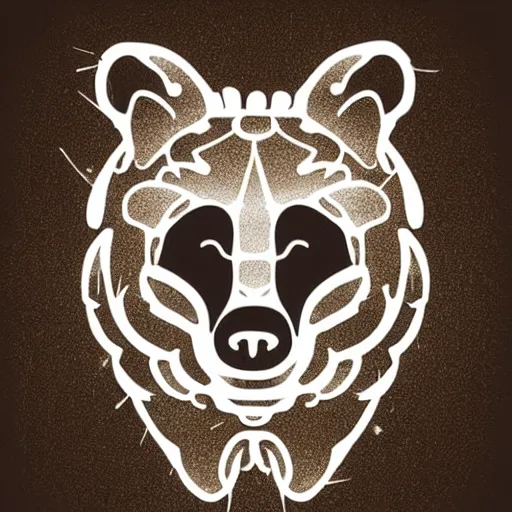 Image similar to laser cut animal vector image of a bear