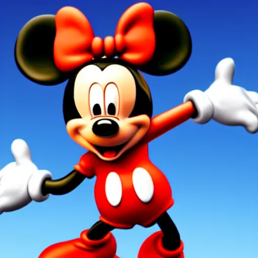 Image similar to mickey mouse rendered in unreal engine