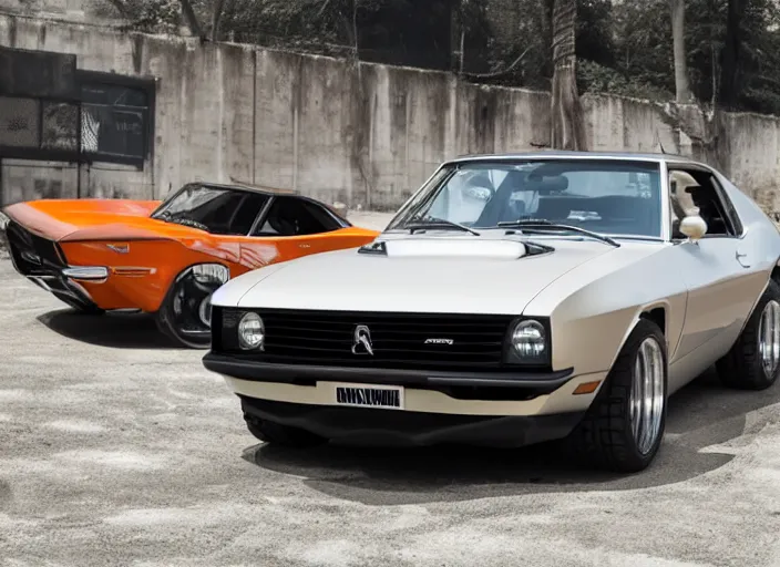 Prompt: modern peugeot muscle car