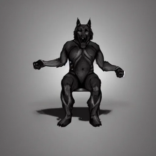 Image similar to a humanoid german shepherd beast - man, wearing gym suit, sitting on a couch, artstation, concept art, smooth, sharp foccus ilustration, artstation