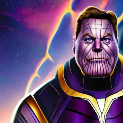 Image similar to a portrait of elon musk as thanos, the pixar adaptation,