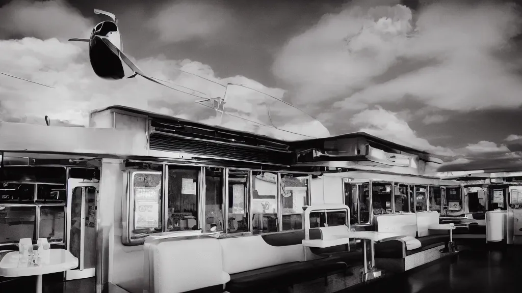 Image similar to infrared airline diner apparition