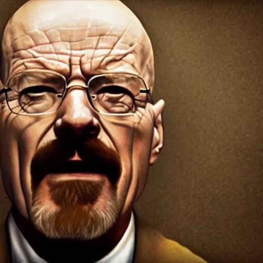 Image similar to walter white with his mouth opened