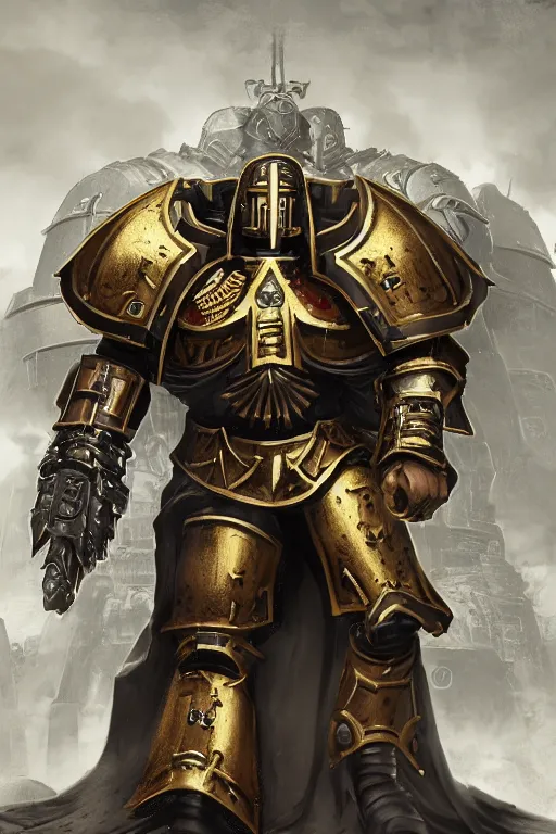 Image similar to armor portrait heros warhammer 4 0 k horus heresy fanart - the primarchs emperor by johannes helgeson animated with vfx concept artist & illustrator global illumination ray tracing hdr fanart arstation zbrush central hardmesh 8 k octane renderer comics stylized