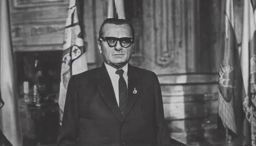 Prompt: color photo of Josip Broz Tito, canon 700d, high quality, criterion collection